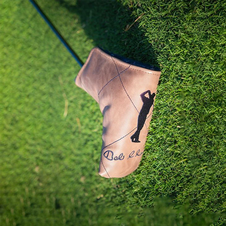 Premium Leather Brown Blade Putter Headcover